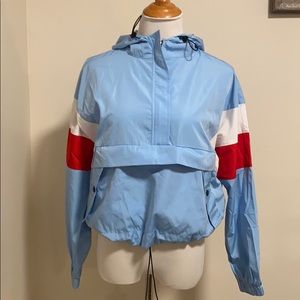 Forever 21 Colorblock Half Zip Windbreaker Jacket